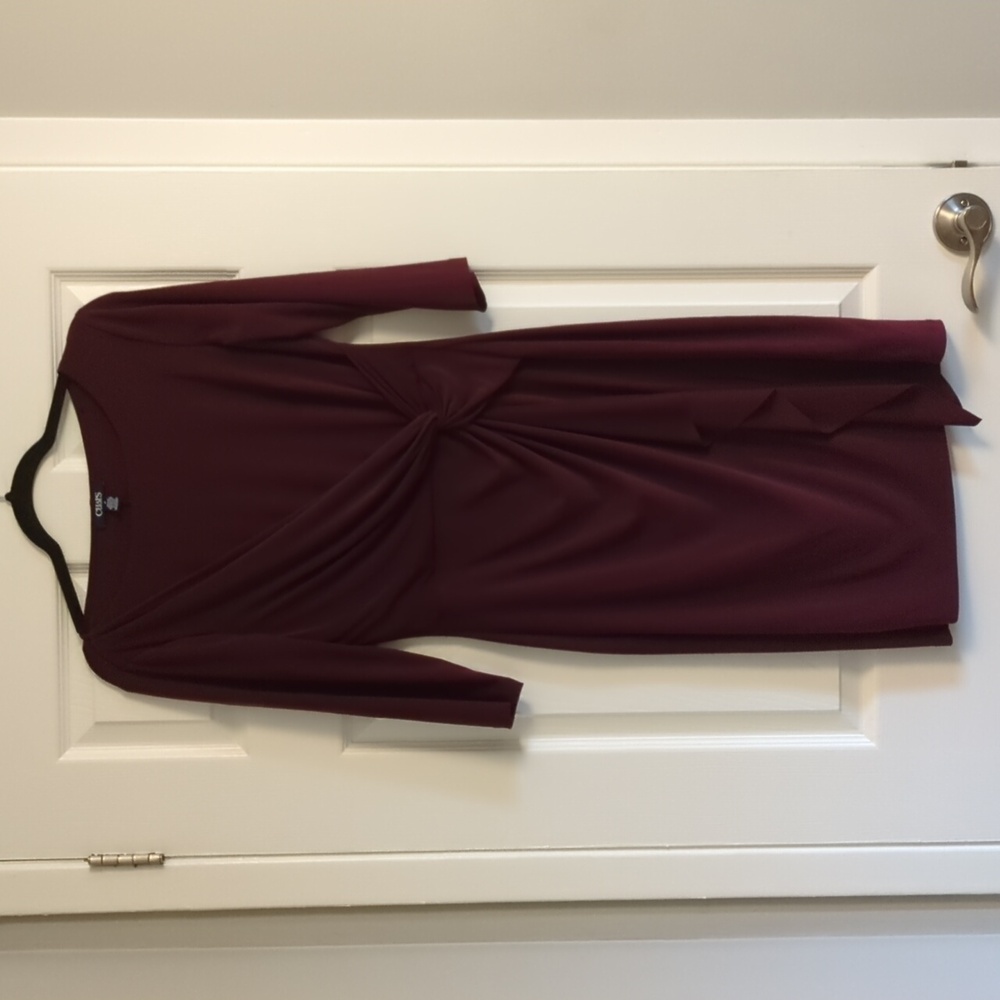 Chaps Burgundy Midi Dress